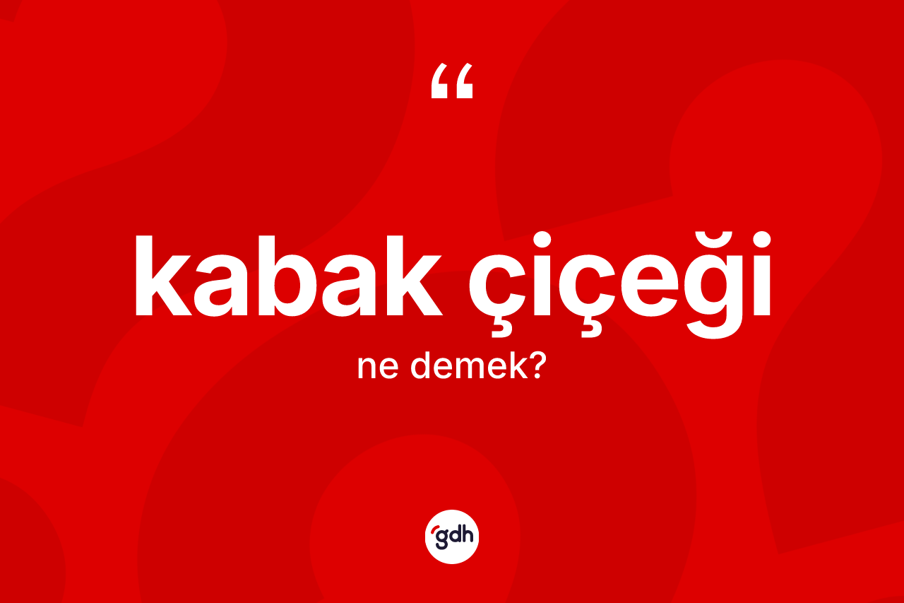 Kabak çiçeği kelimesi nedir? Kabak çiçeği kelimesinin özellikleri nelerdir?