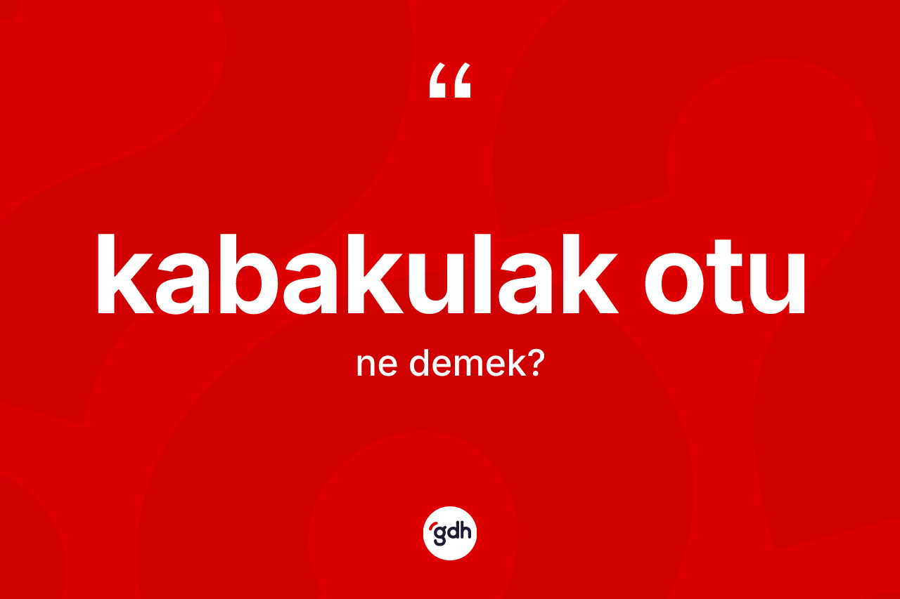 Kabakulak otu kelimesinin anlamı nedir? Kabakulak otunun kısaca tanımı nedir?