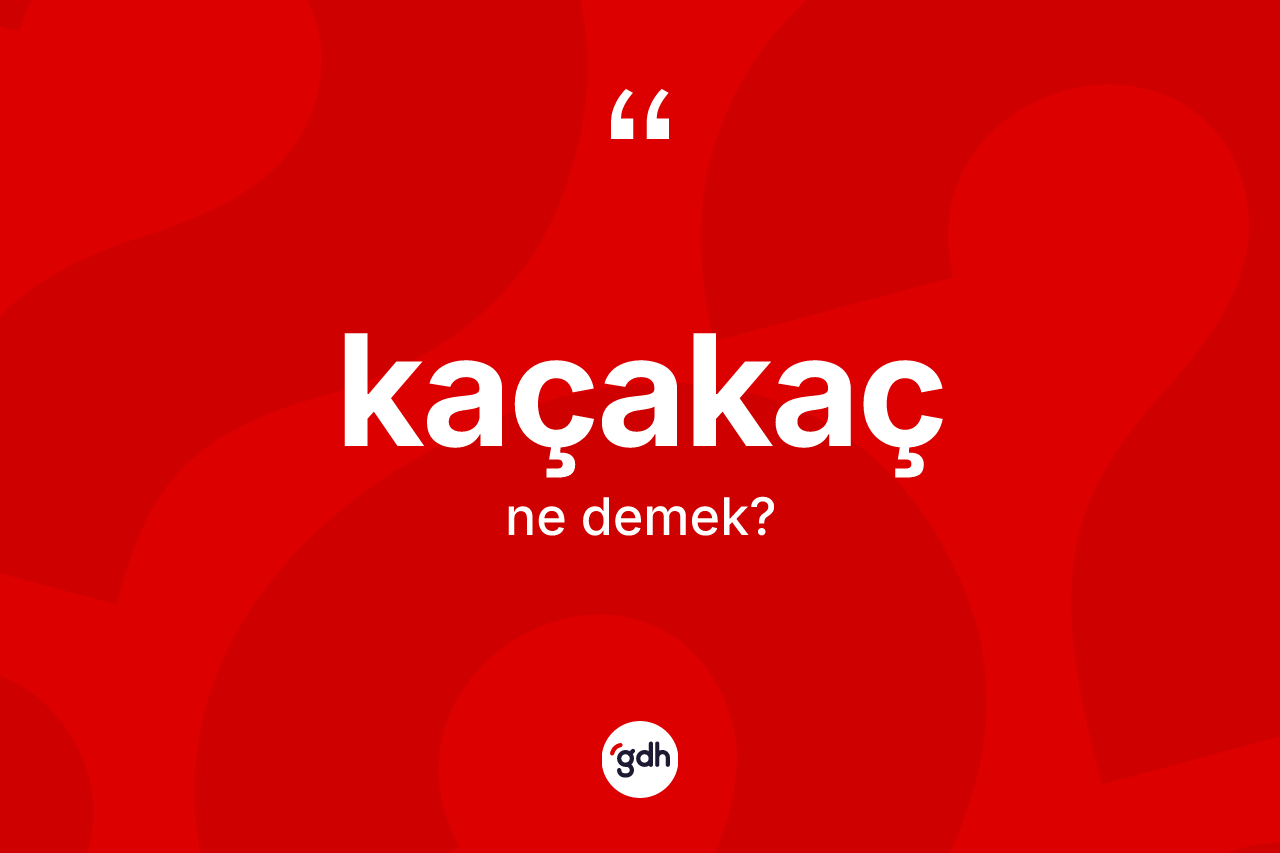 Kaçakaç kelimesinin tanımı nedir?
