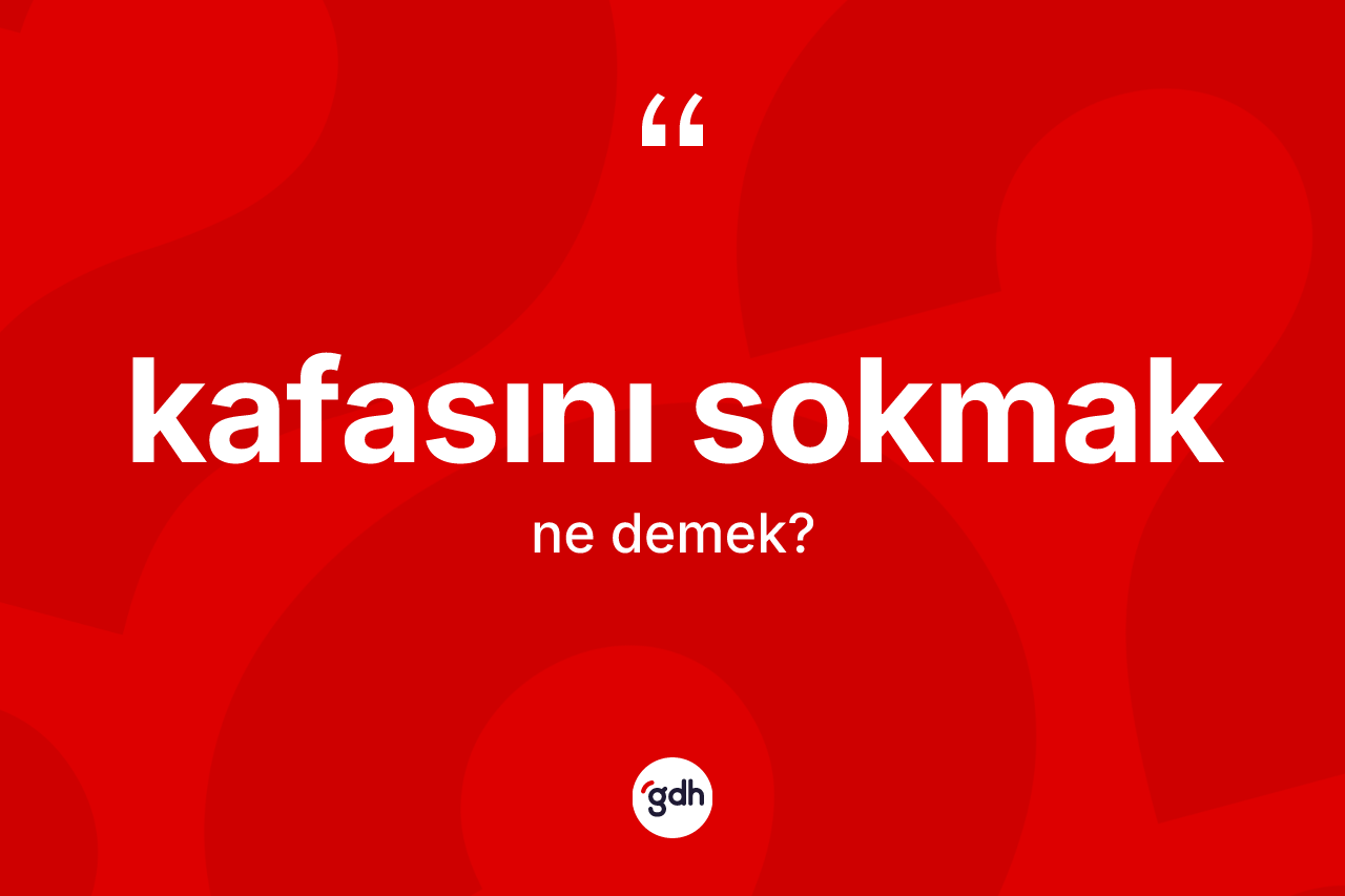 Kafasını sokmak sözü neyi anlatır?