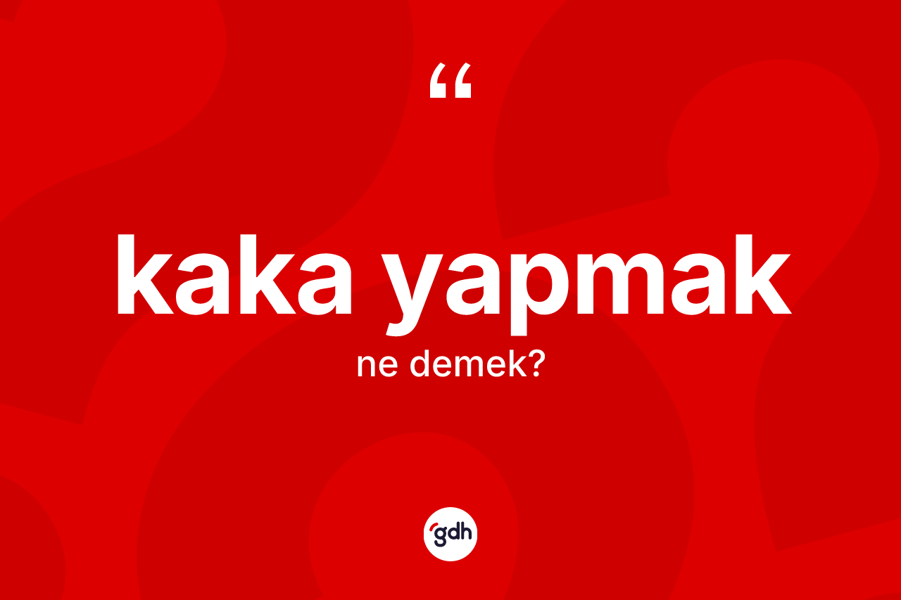 Kaka yapmak nedir? Kaka yapmak ifadesinin kaç farklı anlamı var?