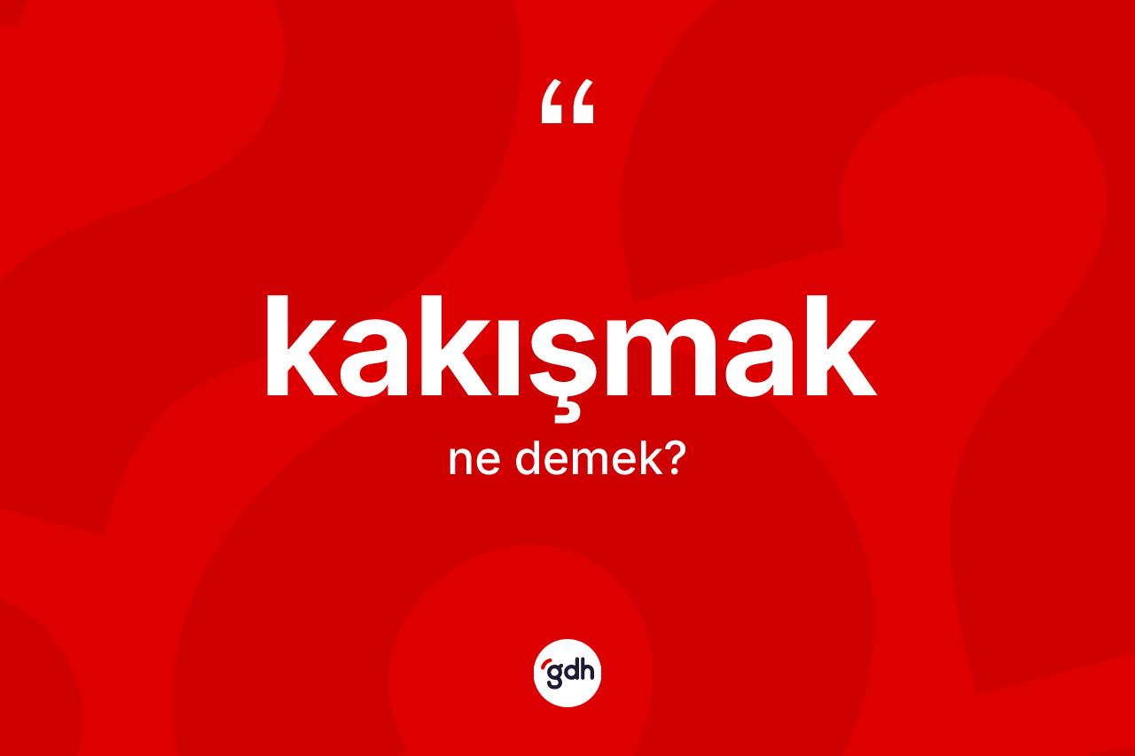 Kakışmak kelimesinin anlamı nedir?