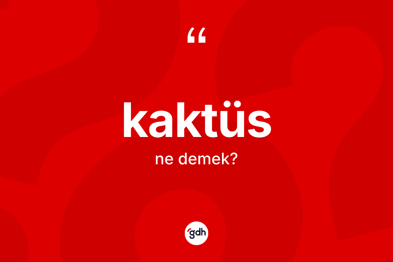 Kaktüs kelimesinin sözlükteki tanımı nedir?