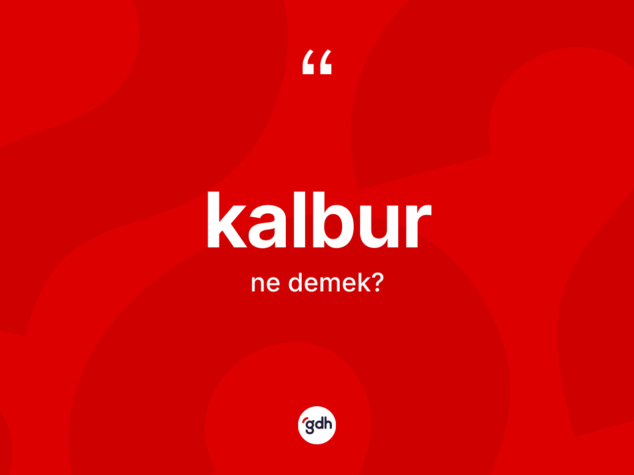 Kalbur nedir? Kalburun TDK'ya göre anlamı nedir?