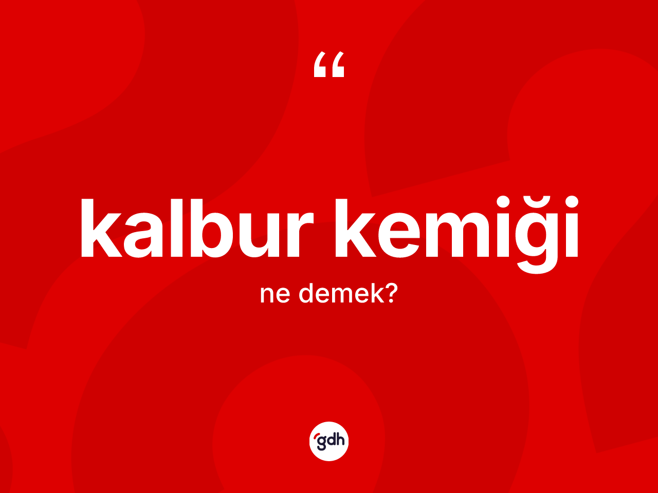 Kalbur kemiği kelimesi nedir? Kalbur kemiğinin sözlükteki anlamı nedir?