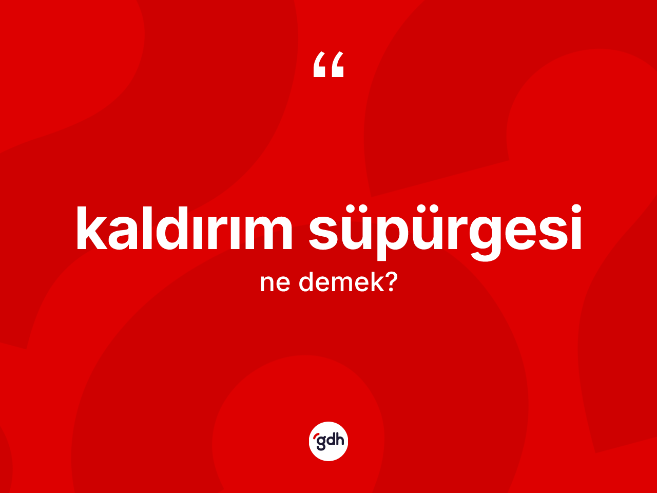 Kaldırım süpürgesi kelimesi nedir? Kaldırım süpürgesinin TDK'ya göre anlamı nedir?