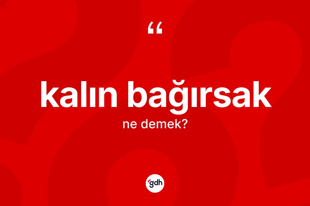 Kalın bağırsak nedir?