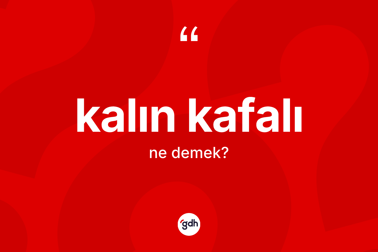 Kalın kafalı ne demek?