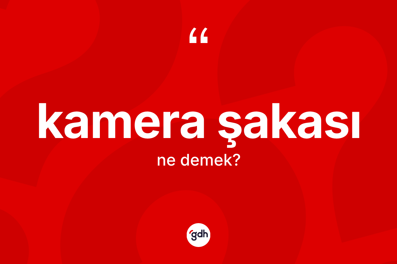 Kamera şakası ne demek? Kamera şakası kelimesinin kaç farklı anlamı var?