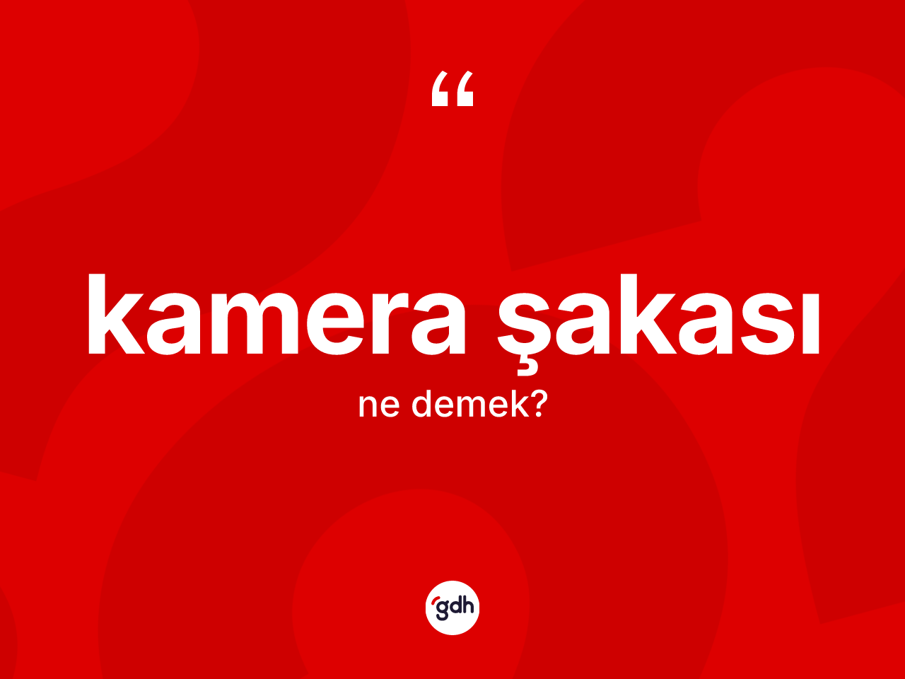 Kamera şakası ne demek? Kamera şakası kelimesinin kaç farklı anlamı var?