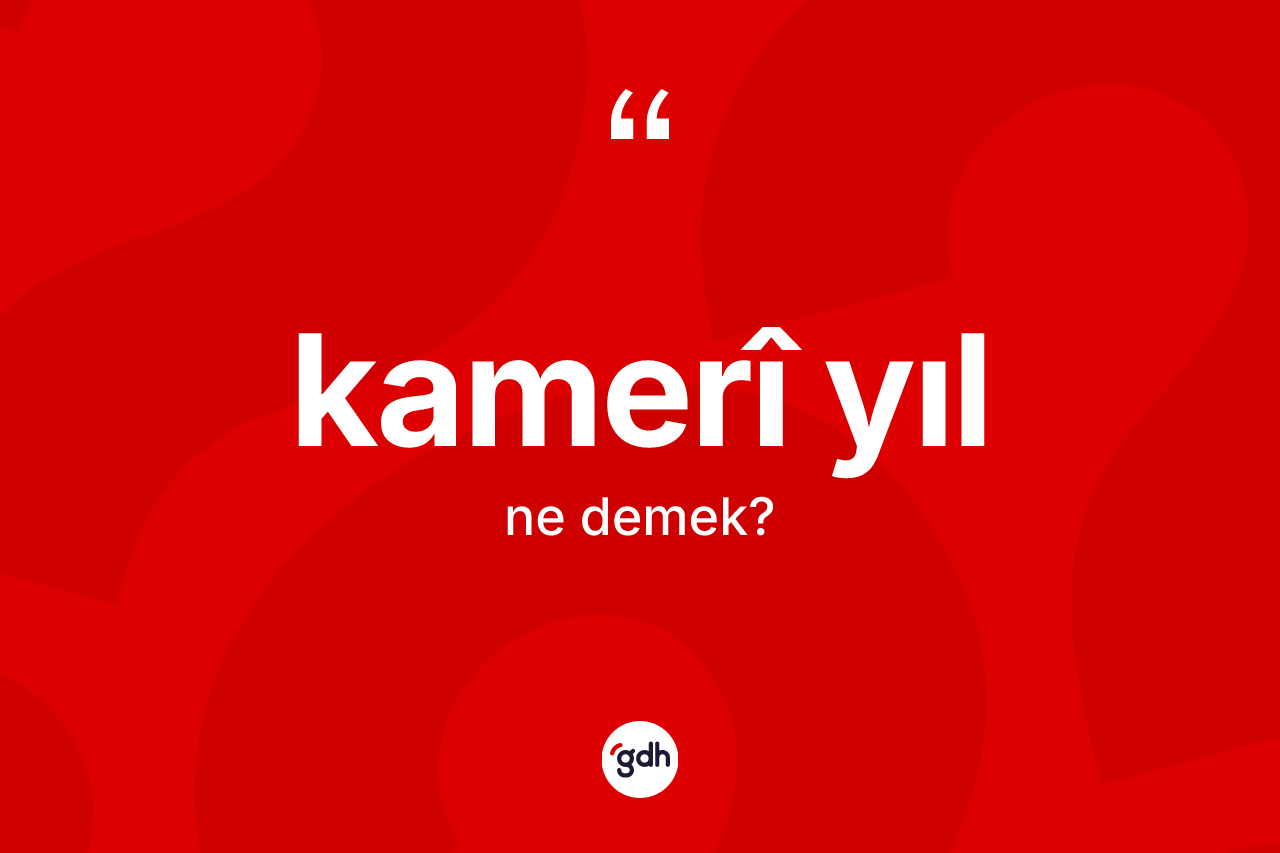 Kamerî yıl kelimesinin tanımı nedir? Kamerî yıl kelimesinin kaç farklı anlamı var?