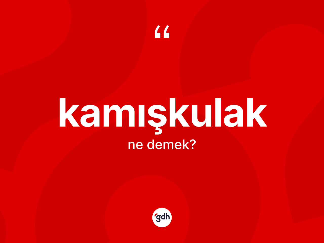 Kamışkulak kelimesinin sözlükteki tanımı nedir? Kamışkulağın kısaca tanımı nedir?
