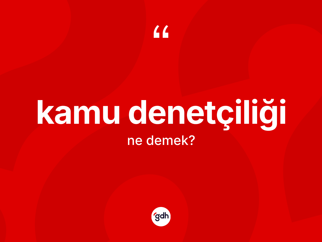 Kamu denetçiliği kelimesinin anlamı nedir? Kamu denetçiliğinin TDK'ya göre anlamı nedir?