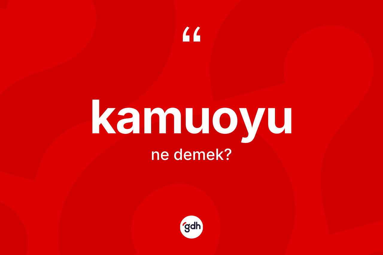 Kamuoyu kelimesinin tanımı nedir?