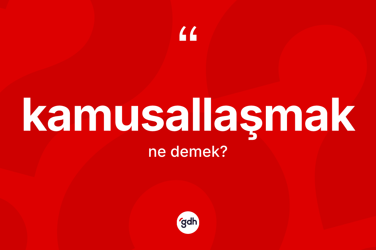 Kamusallaşmak ne anlama gelir? Kamusallaşmağın TDK'ya göre anlamı nedir?