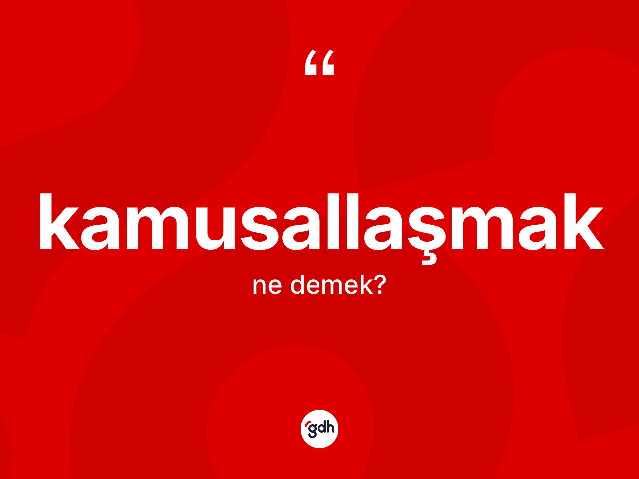 Kamusallaşmak ne anlama gelir? Kamusallaşmağın TDK'ya göre anlamı nedir?