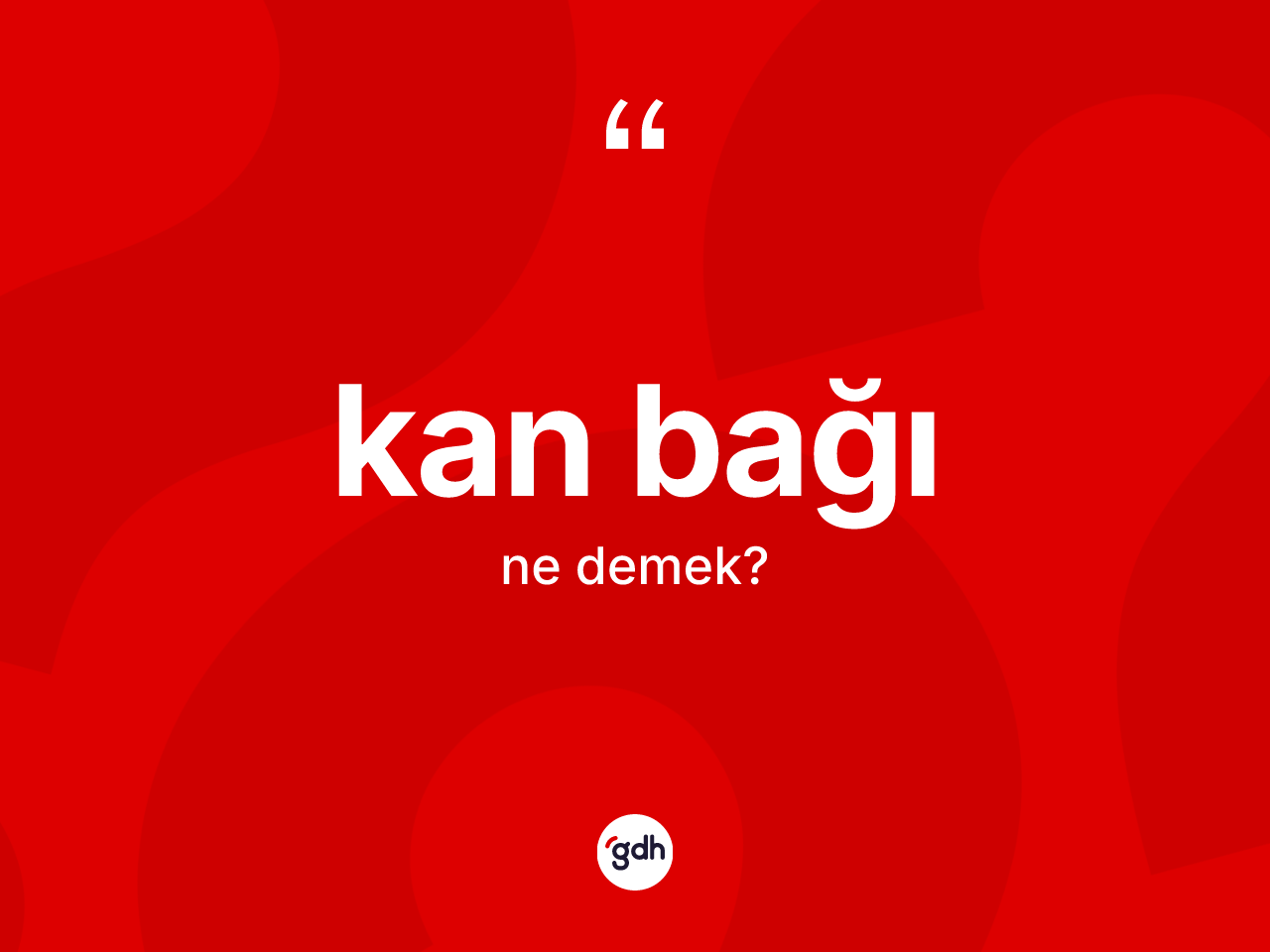 Kan bağı kelimesinin sözlükteki tanımı nedir? Kan bağı kelimesinin özellikleri nelerdir?