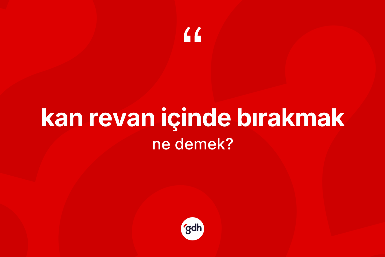 Kan revan içinde bırakmak  ifadesinin tanımı nedir? Kan revan içinde bırakmak  ifadesinin TDK anlamı nedir?