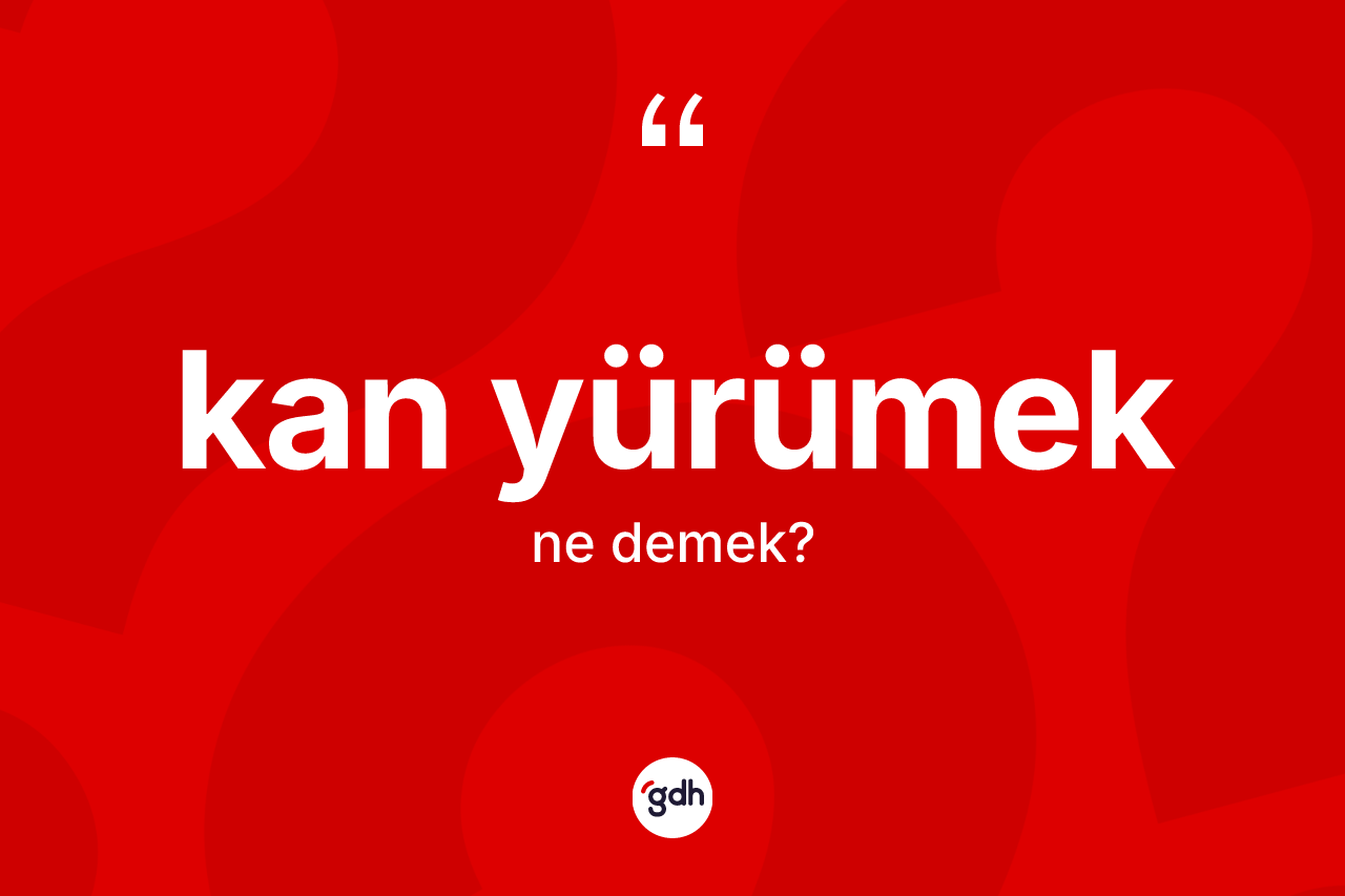 Kan yürümek ifadesinin tanımı nedir? Kan yürümek ifadesinin TDK'ya göre açıklaması nedir?