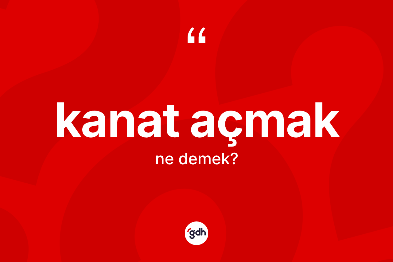 Kanat açmak nedir? Kanat açmak sözünün TDK tanımı nedir?