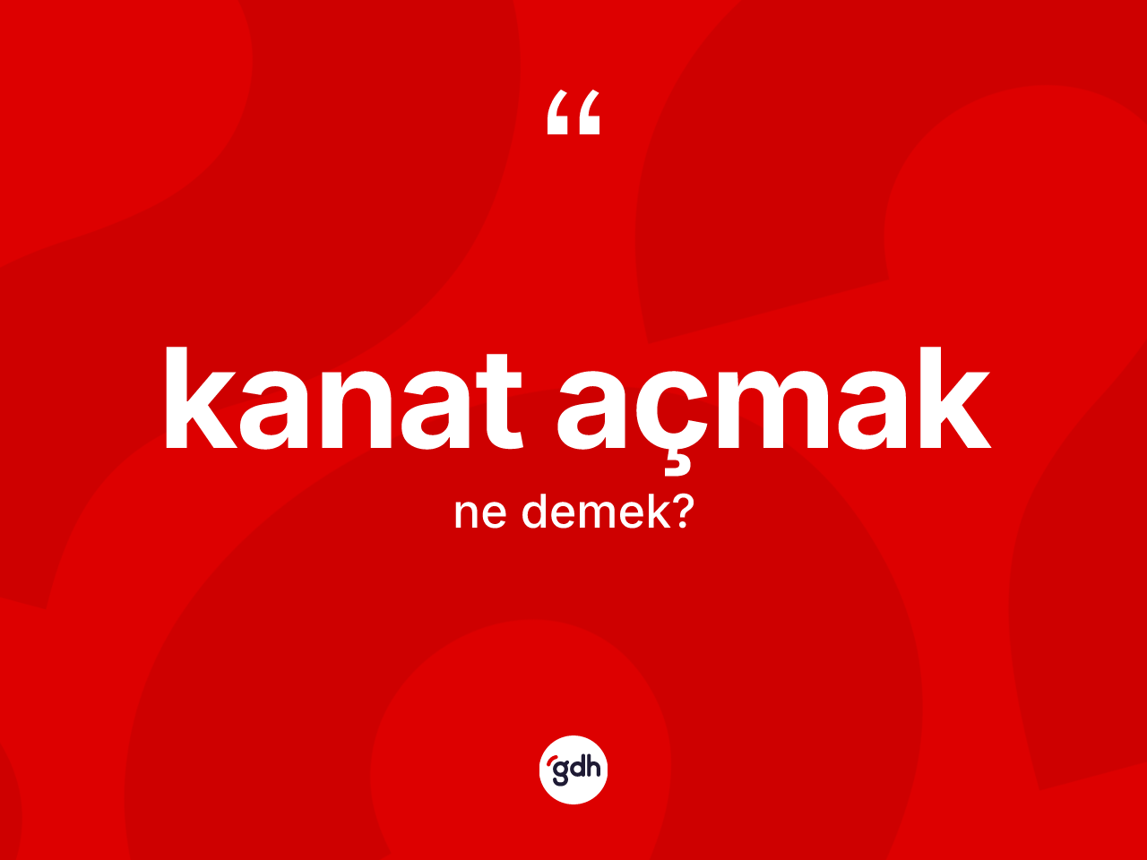 Kanat açmak nedir? Kanat açmak sözünün TDK tanımı nedir?
