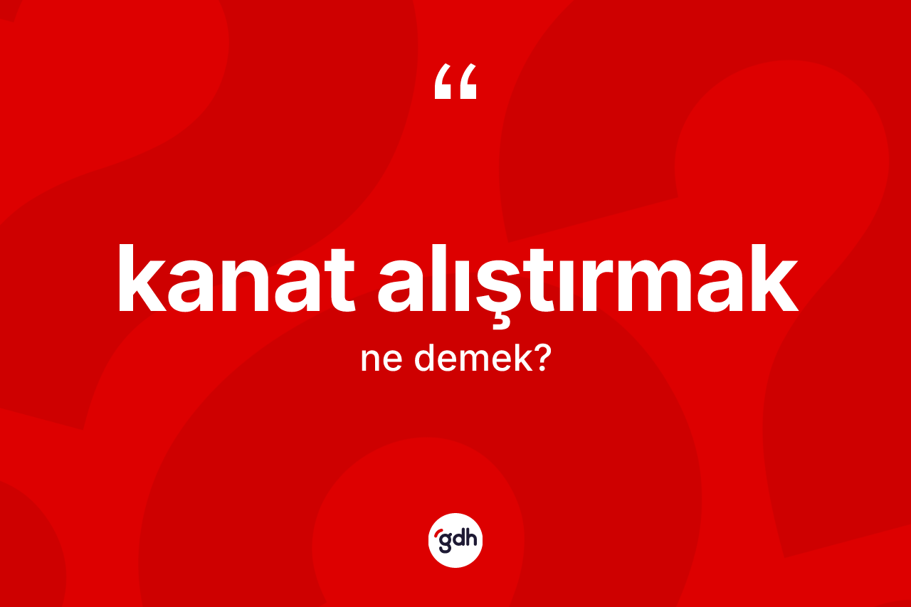 Kanat alıştırmak ifadesinin tanımı nedir?