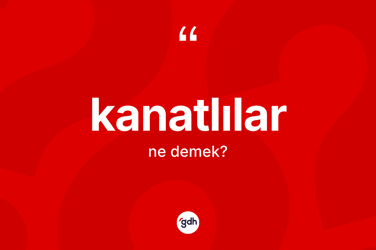 Kanatlılar ne demek?