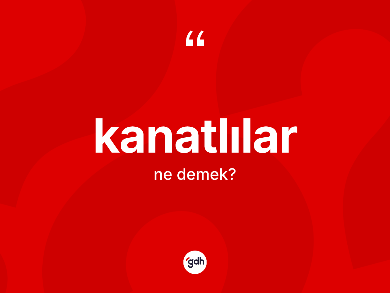 Kanatlılar ne demek? Kanatlıların TDK'ya göre anlamı nedir?