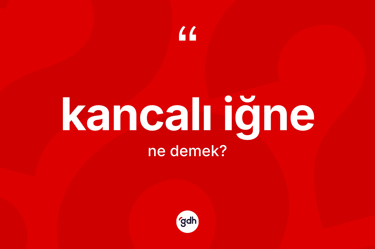 Kancalı iğne ne demek? Kancalı iğne kelimesinin TDK'ya göre açıklaması nedir?