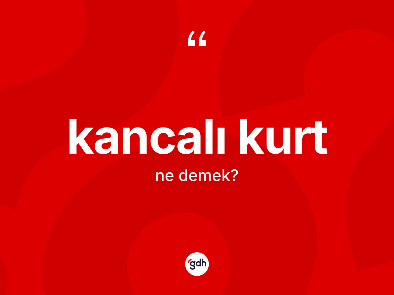 Kancalı kurt kelimesi ne anlama gelir? Kancalı kurt kelimesinin TDK'ya göre açıklaması nedir?