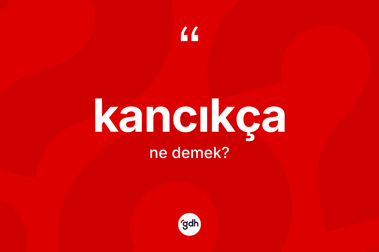 Kancıkça nedir? Kancıkça kelimesinin TDK'ya göre açıklaması nedir?