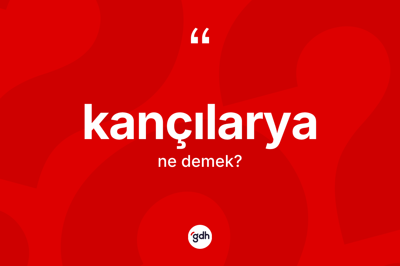 Kançılarya kelimesinin anlamı nedir? Kançılaryanın TDK'ya göre anlamı nedir?