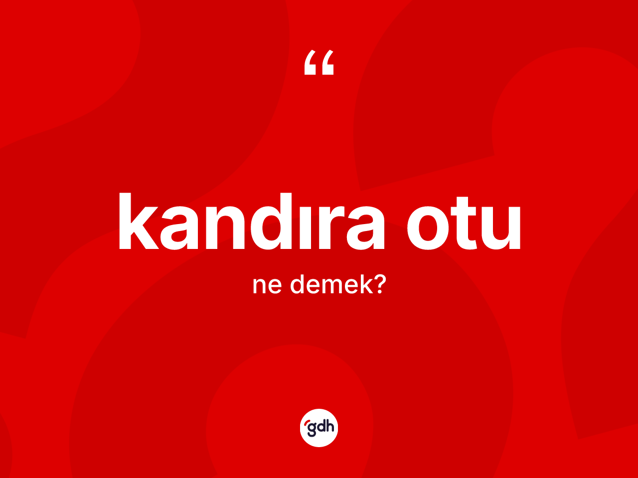 Kandıra otu kelimesinin tanımı nedir? Kandıra otunun TDK'ya göre anlamı nedir?