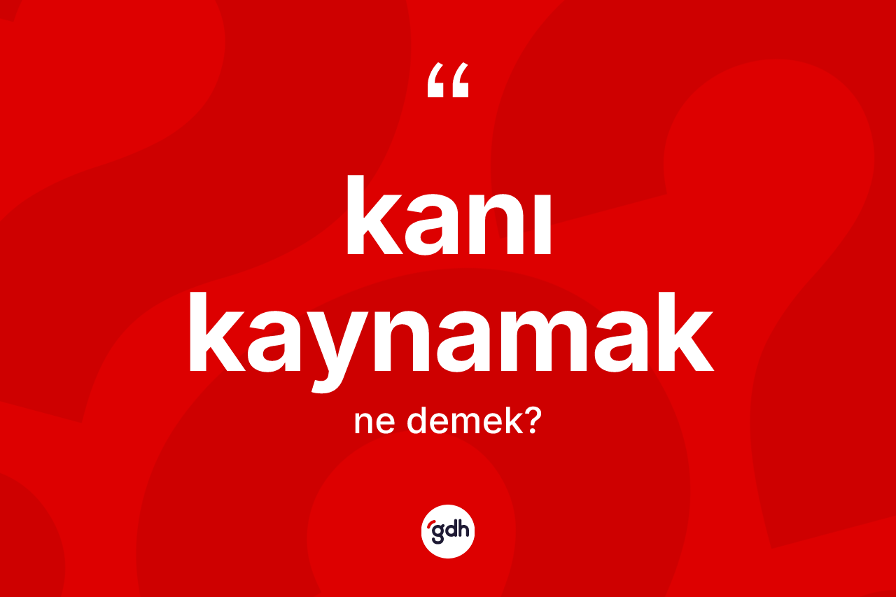 Kanı kaynamak ifadesinin sözlükteki anlamı nedir?