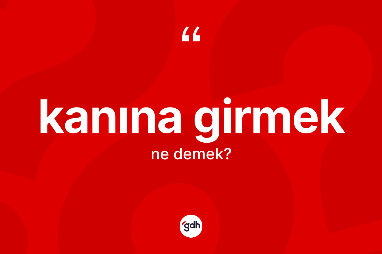 Kanına girmek ifadesinin kısaca anlamı nedir?