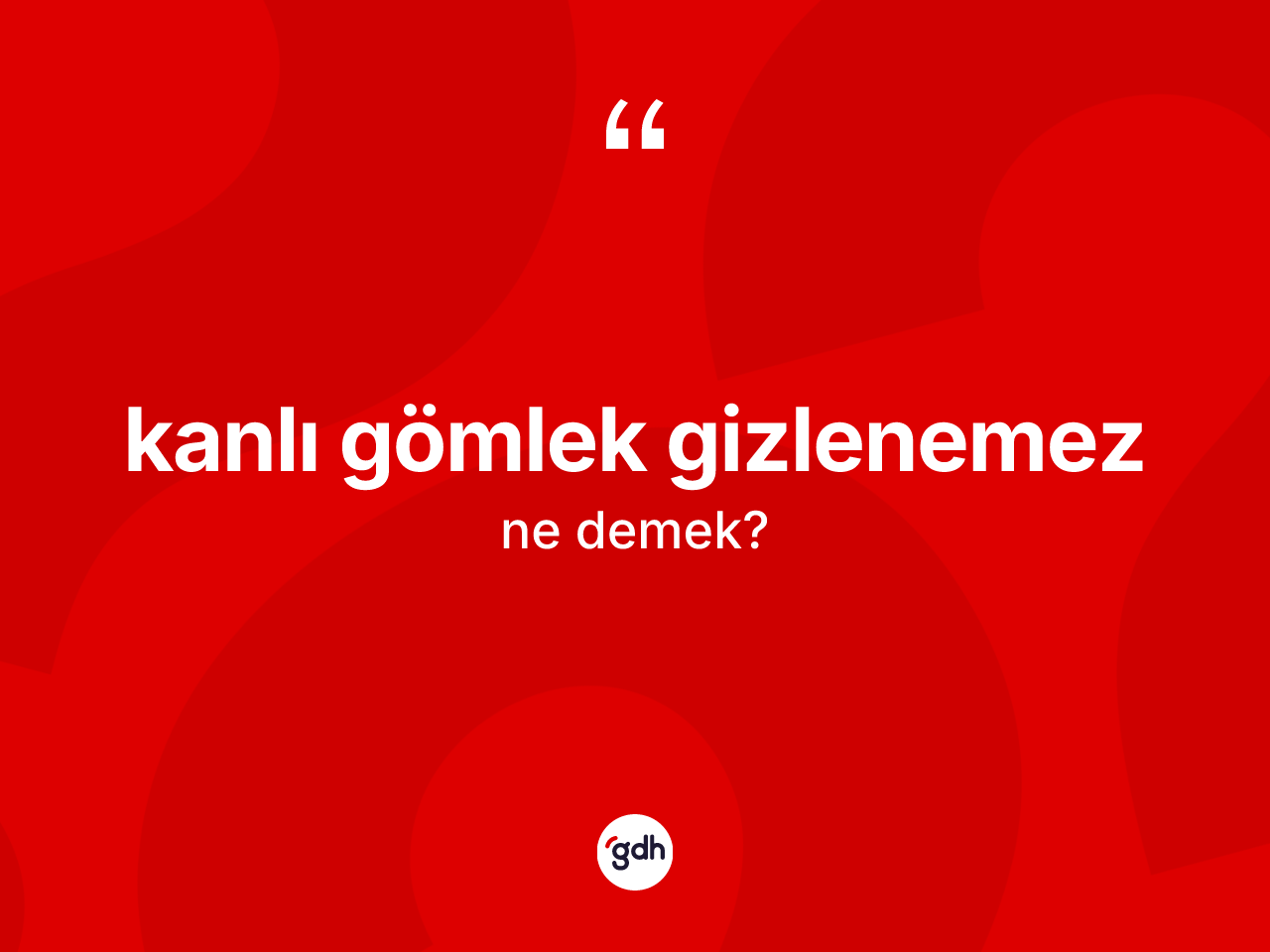 Kanlı gömlek gizlenemez ifadesi nedir? Kanlı gömlek gizlenemez ifadesinin TDK'ya göre açıklaması nedir?
