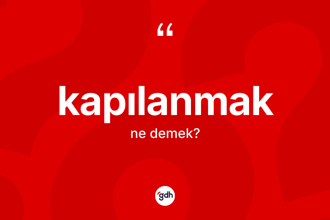 Kapılanmak kelimesi ne anlama gelir? Kapılanmağın TDK'ya göre anlamı nedir?