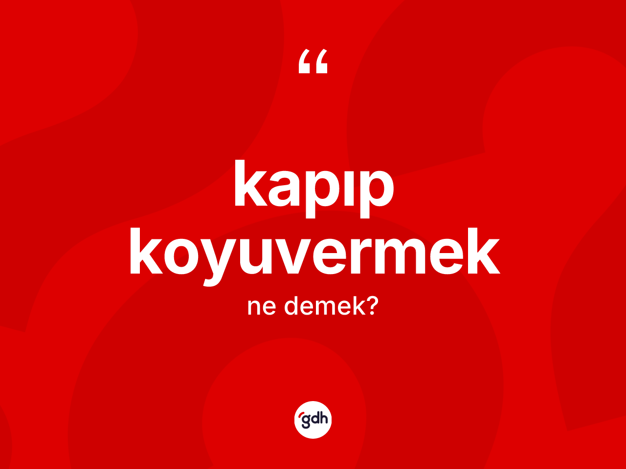 Kapıp koyuvermek ifadesinin tanımı nedir? Kapıp koyuvermek sözü hangi durumlarda kullanılır?