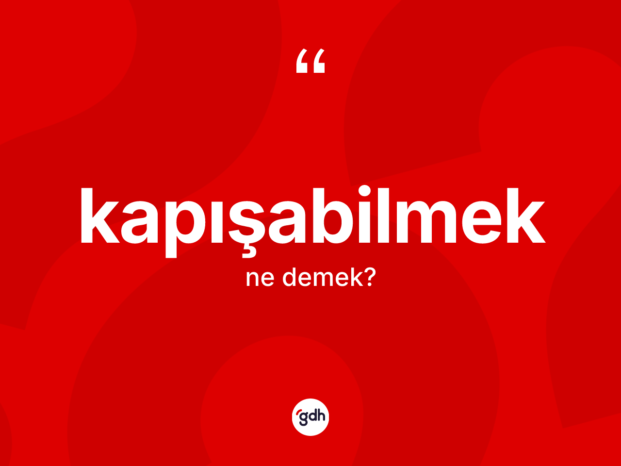 Kapışabilmek kelimesinin anlamı nedir? Kapışabilmeğin kısaca tanımı nedir?