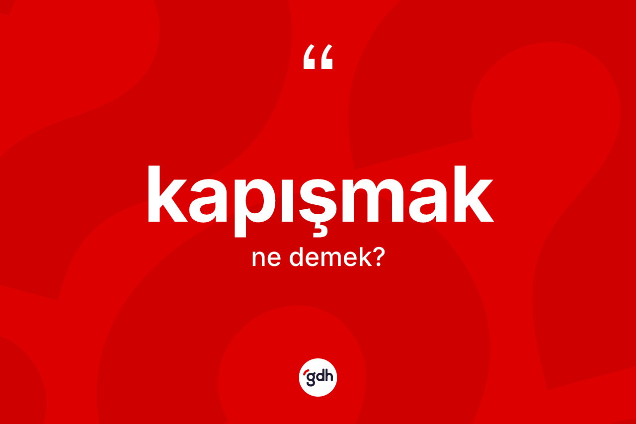 Kapışmak kelimesinin sözlükteki tanımı nedir? Kapışmak kelimesinin TDK'ya göre açıklaması nedir?