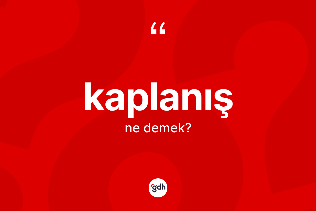 Kaplanış kelimesinin tanımı nedir? Kaplanışın TDK'ya göre anlamı nedir?