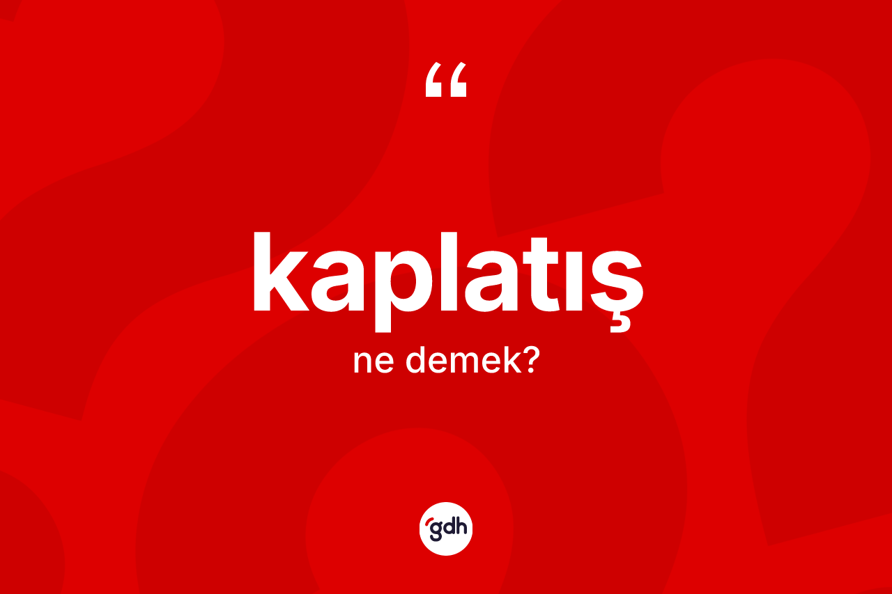 Kaplatış kelimesinin anlamı nedir? Kaplatış kelimesinin kaç farklı anlamı var?