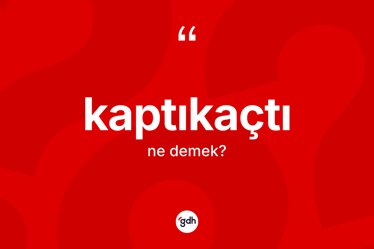 Kaptıkaçtı kelimesi ne demek? Kaptıkaçtının sözlükteki anlamı nedir?