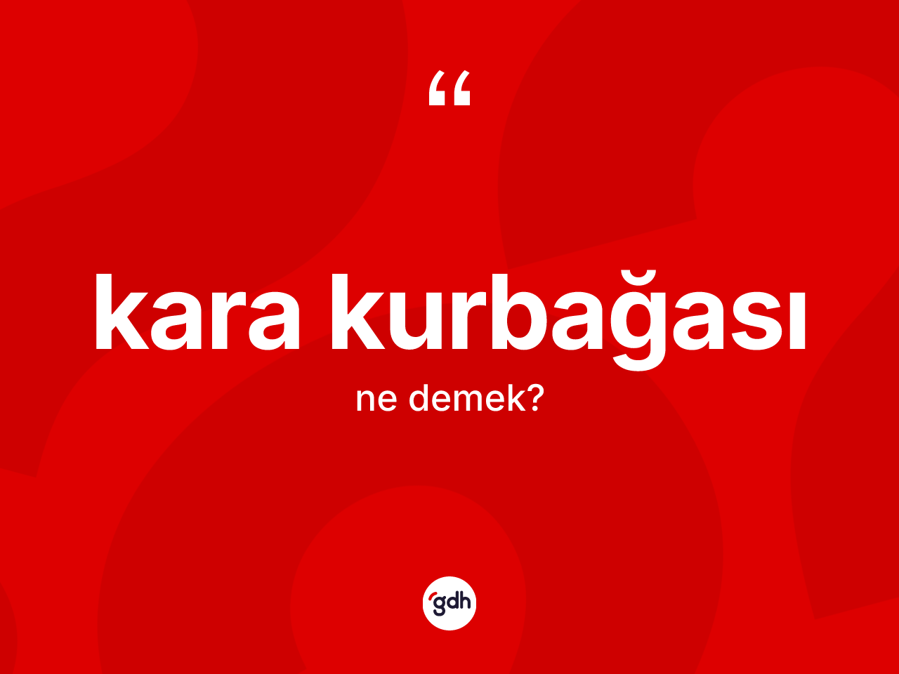 Kara kurbağası kelimesinin tanımı nedir? Kara kurbağası kelimesinin TDK anlamı nedir?