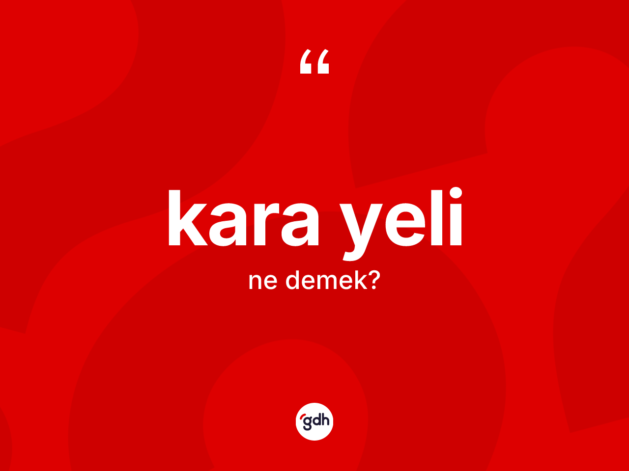 Kara yeli ne demek? Kara yelinin halk arasındaki kullanımı nasıldır?