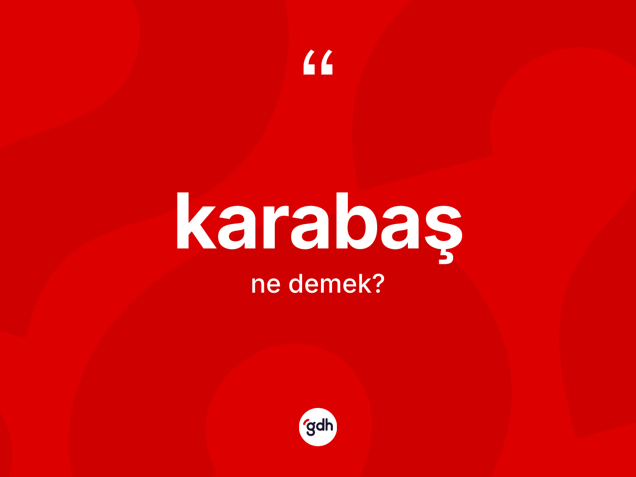 Karabaş kelimesinin tanımı nedir? Karabaşın TDK'ya göre anlamı nedir?