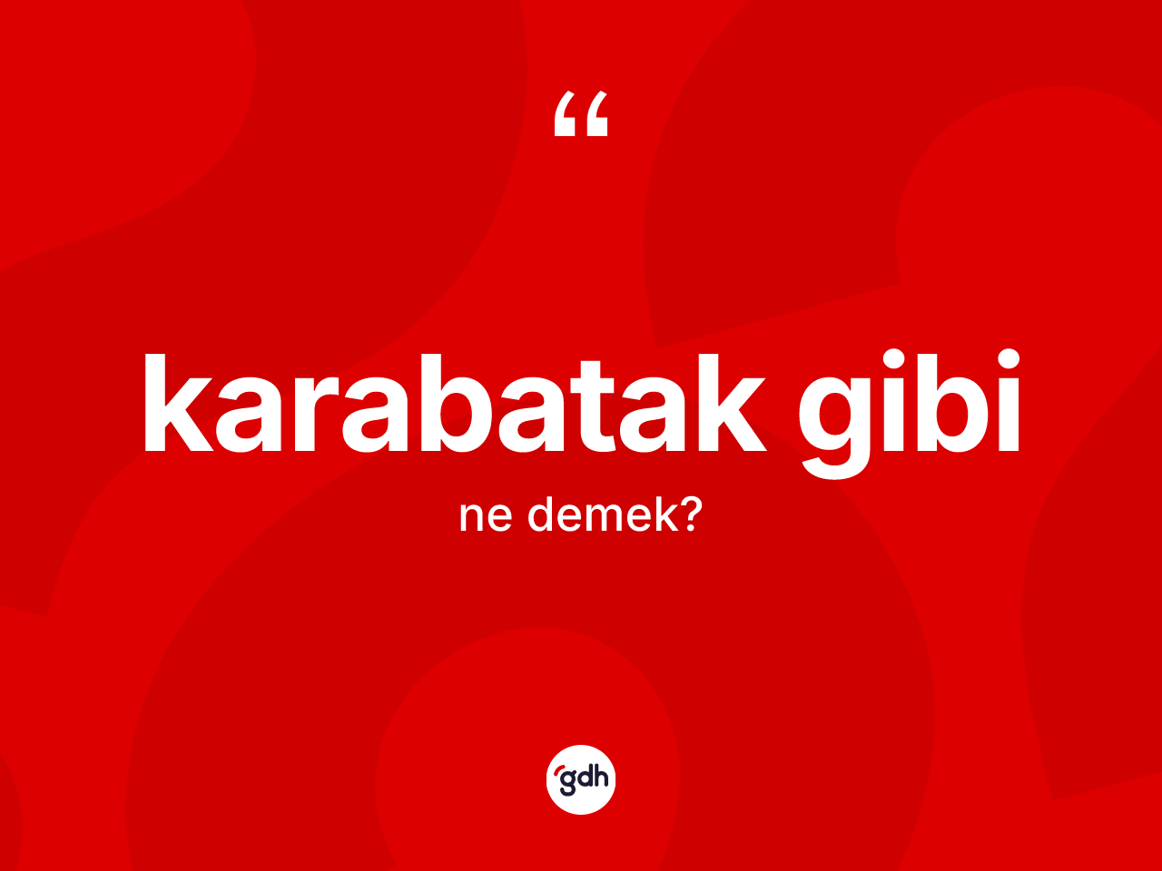 Karabatak gibi ifadesinin sözlükteki anlamı nedir? Karabatak gibi ifadesinin TDK'ya göre açıklaması nedir?