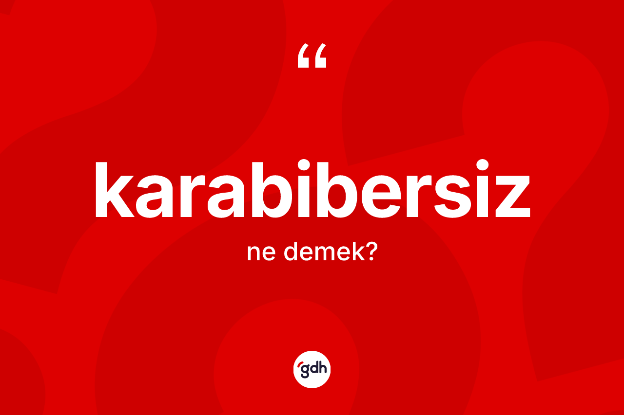 Karabibersiz kelimesinin tanımı nedir? Karabibersizin sözlükteki anlamı nedir?