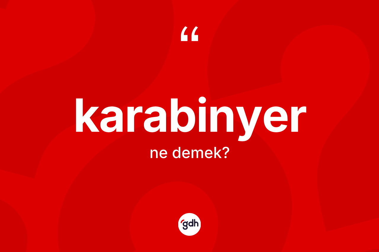 Karabinyer kelimesi ne demek? Karabinyerin sözlükteki anlamı nedir?