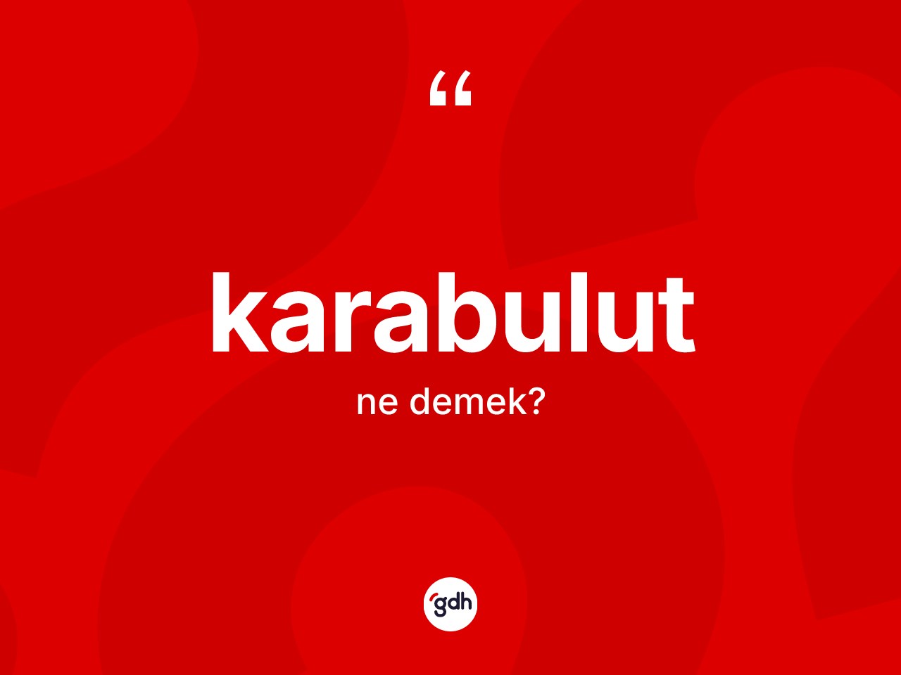 Karabulut ne demek? Karabulutun TDK'ya göre anlamı nedir?
